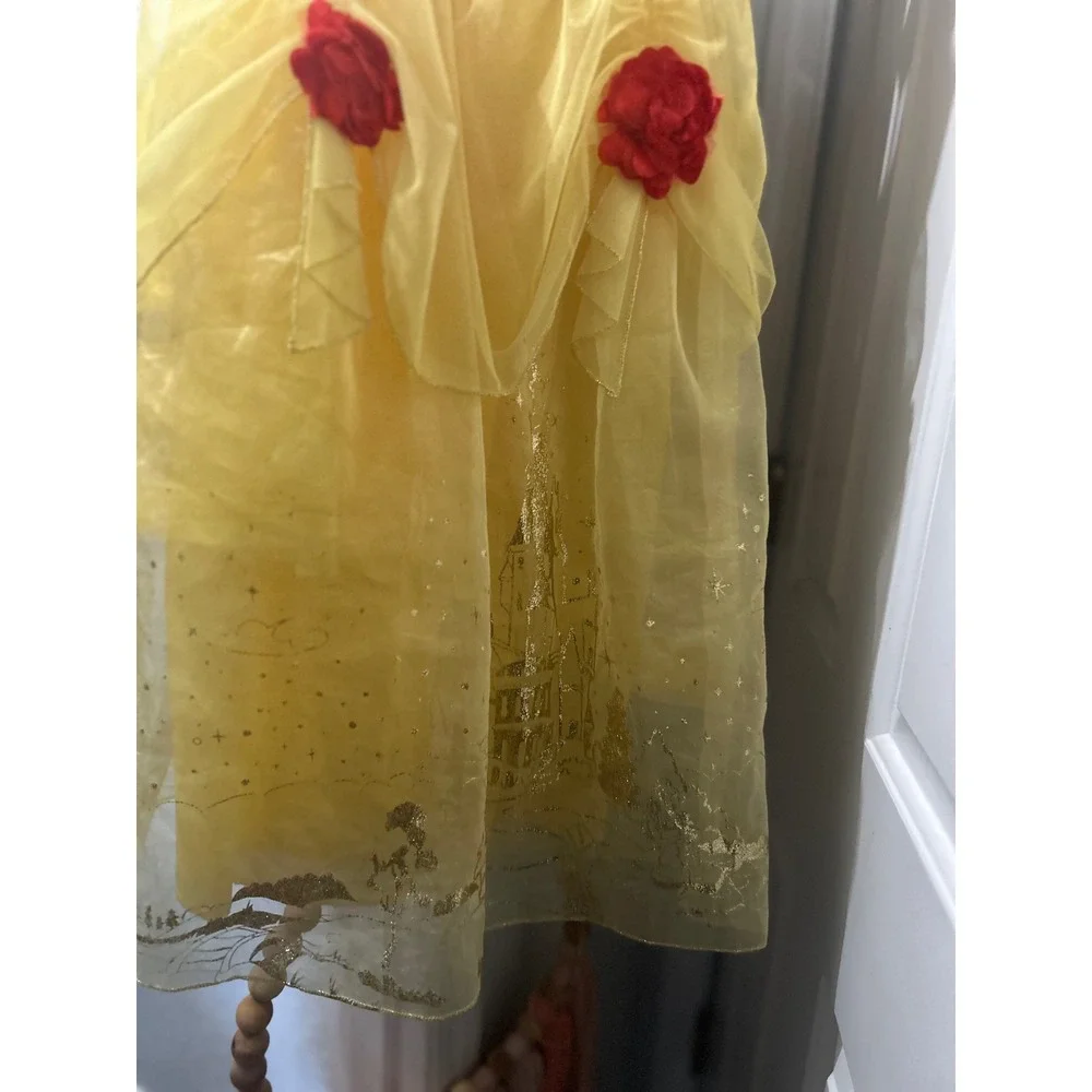 Disney Collection Belle Costume Dress Girls 5/6 Yellow Beauty and the Beast